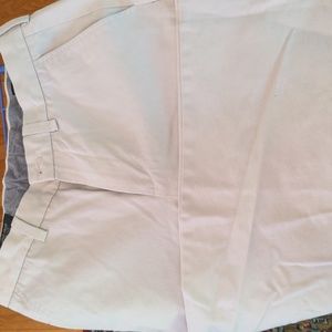 Straight slim white Pants